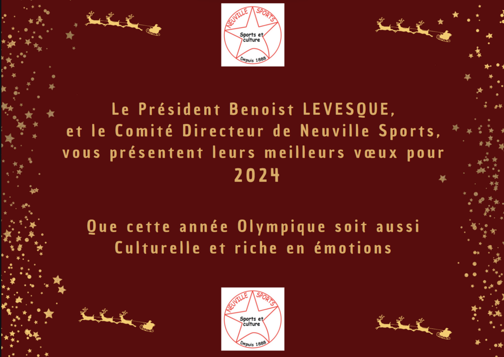 Carte de voeux 2024 word art Association sportive