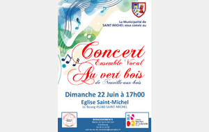 Concert Ensemble Vocal du 22 Juin 2025 à St Michel
