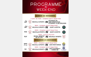 Matchs volley-ball we 21/22 nov. 2025