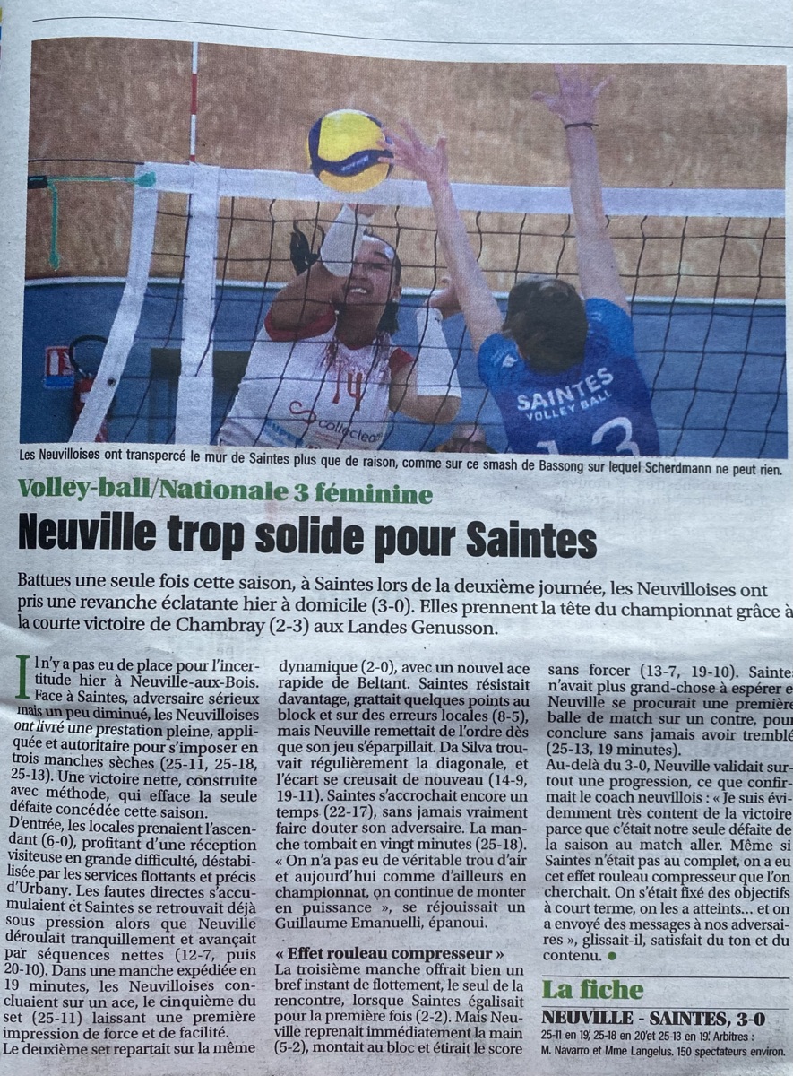 Match volley ball N3F