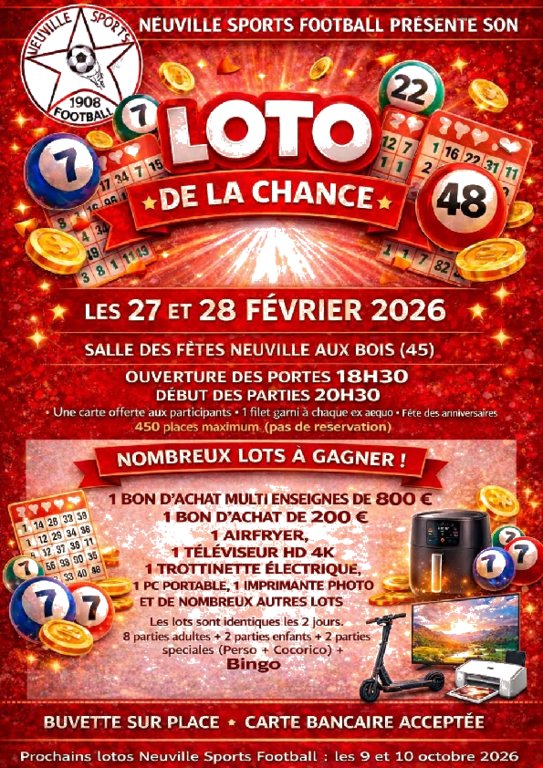 LOTO DU FOOT LE 27 ET 28 FEVRIER 2026