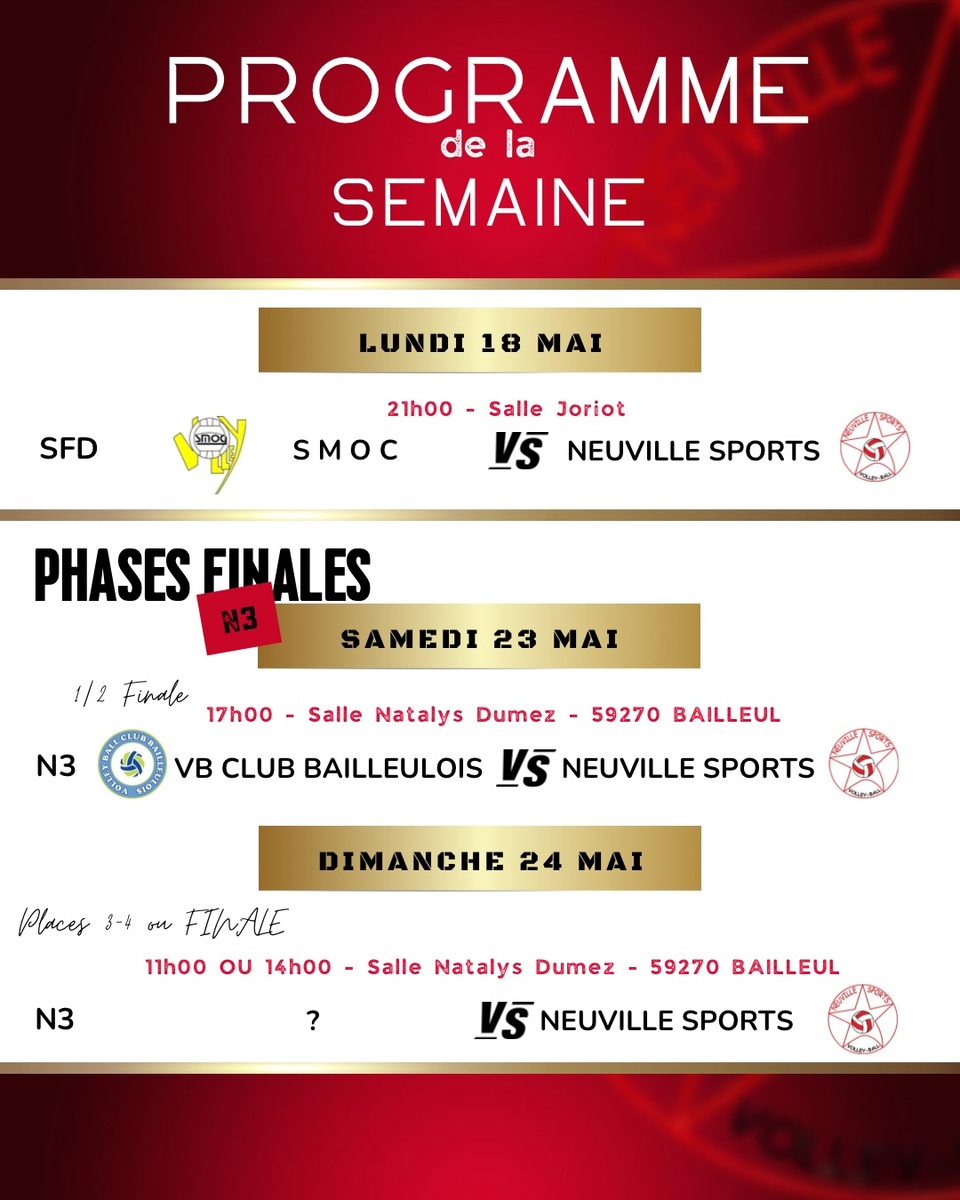 phases finales match volley femmes N3