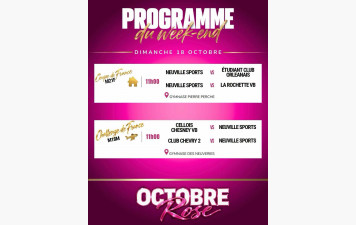 programme volley du we 18 et 19 octobre