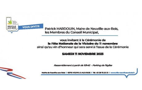 Cérémonie du 11 Novembre 2023