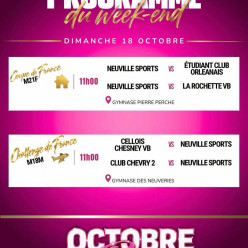 programme volley du we 18 et 19 octobre
